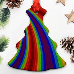 Abstract Pattern Lines Wave Christmas Tree Ornament (two Sides) by BangZart