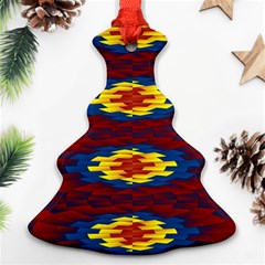 Geometric Pattern Christmas Tree Ornament (two Sides) by linceazul