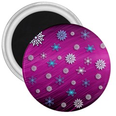 Snowflakes 3d Random Overlay 3  Magnets by BangZart