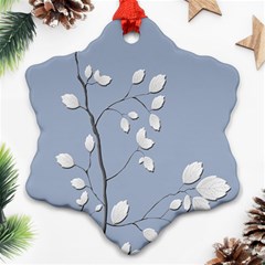 Branch Leaves Branches Plant Snowflake Ornament (two Sides) by BangZart