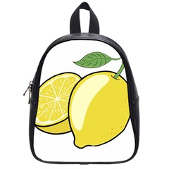 Lemon Fruit Green Yellow Citrus School Bag (small) by BangZart