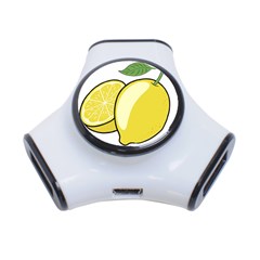 Lemon Fruit Green Yellow Citrus 3-port Usb Hub by BangZart