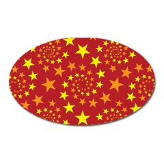 Star Stars Pattern Design Oval Magnet by BangZart