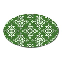 St Patrick S Day Damask Vintage Oval Magnet by BangZart