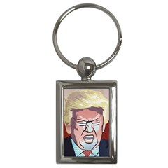 Donald Trump Pop Art President Usa Key Chains (rectangle)  by BangZart