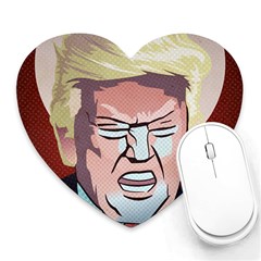 Donald Trump Pop Art President Usa Heart Mousepads by BangZart