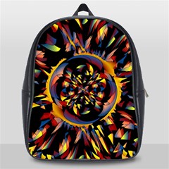 Spiky Abstract School Bag (large) by linceazul