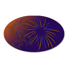 Sylvester New Year S Day Year Party Oval Magnet by BangZart