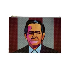 George W Bush Pop Art President Usa Cosmetic Bag (large)  by BangZart