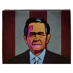 George W Bush Pop Art President Usa Cosmetic Bag (xxxl)  by BangZart