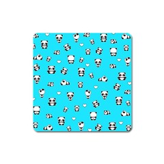 Panda Pattern Square Magnet by Valentinaart