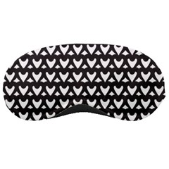 Heart Black Chain White Sleeping Masks by Celenk