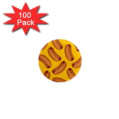 Hot Dog Seamless Pattern 1  Mini Magnets (100 Pack)  by Celenk