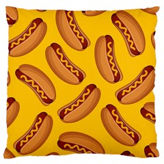 Hot Dog Seamless Pattern Large Cushion Case (one Side) by Celenk