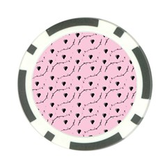 Love Hearth Pink Pattern Poker Chip Card Guard (10 Pack) by Celenk