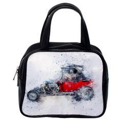 Car Old Car Art Abstract Classic Handbags (one Side) by Celenk