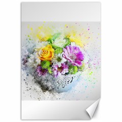 Flowers Vase Art Abstract Nature Canvas 20  X 30   by Celenk