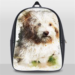 Dog Animal Pet Art Abstract School Bag (xl) by Celenk