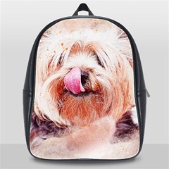 Dog Animal Pet Art Abstract School Bag (xl) by Celenk