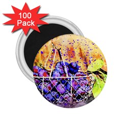 Fruit Plums Art Abstract Nature 2 25  Magnets (100 Pack)  by Celenk