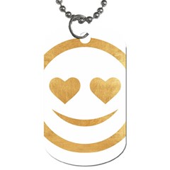 Gold Smiley Face Dog Tag (two Sides) by NouveauDesign