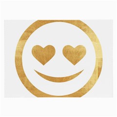 Gold Smiley Face Large Glasses Cloth (2-side) by NouveauDesign