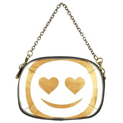 Gold Smiley Face Chain Purses (two Sides)  by NouveauDesign