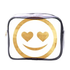 Gold Smiley Face Mini Toiletries Bags by NouveauDesign