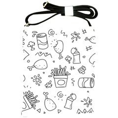 Set Chalk Out Scribble Collection Shoulder Sling Bags by Celenk