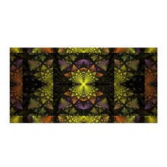 Fractal Multi Color Geometry Satin Wrap by Celenk