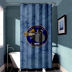 Uss Virginia ( Ssn 774 ) Crest Shower Curtain 36  X 72  (stall) by Bigfootshirtshop