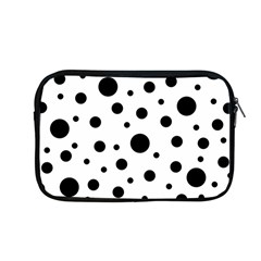 Black On White Polka Dot Pattern Apple Macbook Pro 13  Zipper Case by LoolyElzayat