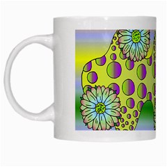 Amoeba Flowers White Mugs by CosmicEsoteric