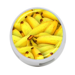 Yellow Banana Fruit Vegetarian Natural 4-port Usb Hub (two Sides)  by Celenk