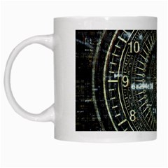 Time Machine Science Fiction Future White Mugs by Celenk