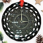 Time Machine Science Fiction Future Round Filigree Ornament (Two Sides) Front