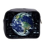 Earth Internet Globalisation Mini Toiletries Bag 2-Side Back