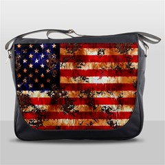 American Flag Usa Symbol National Messenger Bags by Celenk