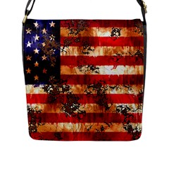 American Flag Usa Symbol National Flap Messenger Bag (l)  by Celenk