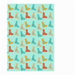 Blue Orange Boots Small Garden Flag (Two Sides) Front