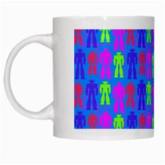 Neon Robot White Mugs by snowwhitegirl