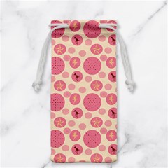 Cream Retro Dots Jewelry Bag by snowwhitegirl