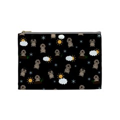 Groundhog Day Pattern Cosmetic Bag (medium)  by Valentinaart