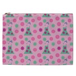 Green Dress Pink Cosmetic Bag (XXL)  Front