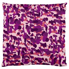 Pink Camo Large Cushion Case (two Sides) by snowwhitegirl