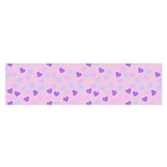 Blue Pink Hearts Satin Scarf (oblong) by snowwhitegirl