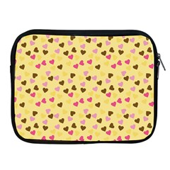 Beige Hearts Apple Ipad 2/3/4 Zipper Cases by snowwhitegirl