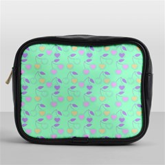 Mint Heart Cherries Mini Toiletries Bags by snowwhitegirl