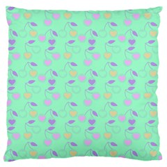 Mint Heart Cherries Standard Flano Cushion Case (two Sides) by snowwhitegirl