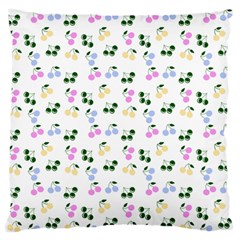 Green Cherries Large Flano Cushion Case (one Side) by snowwhitegirl